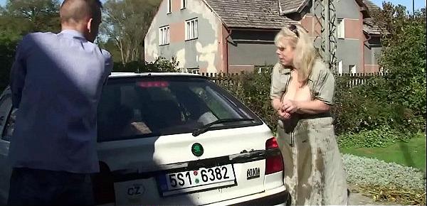  Busty mother in law taboo sex outdoors